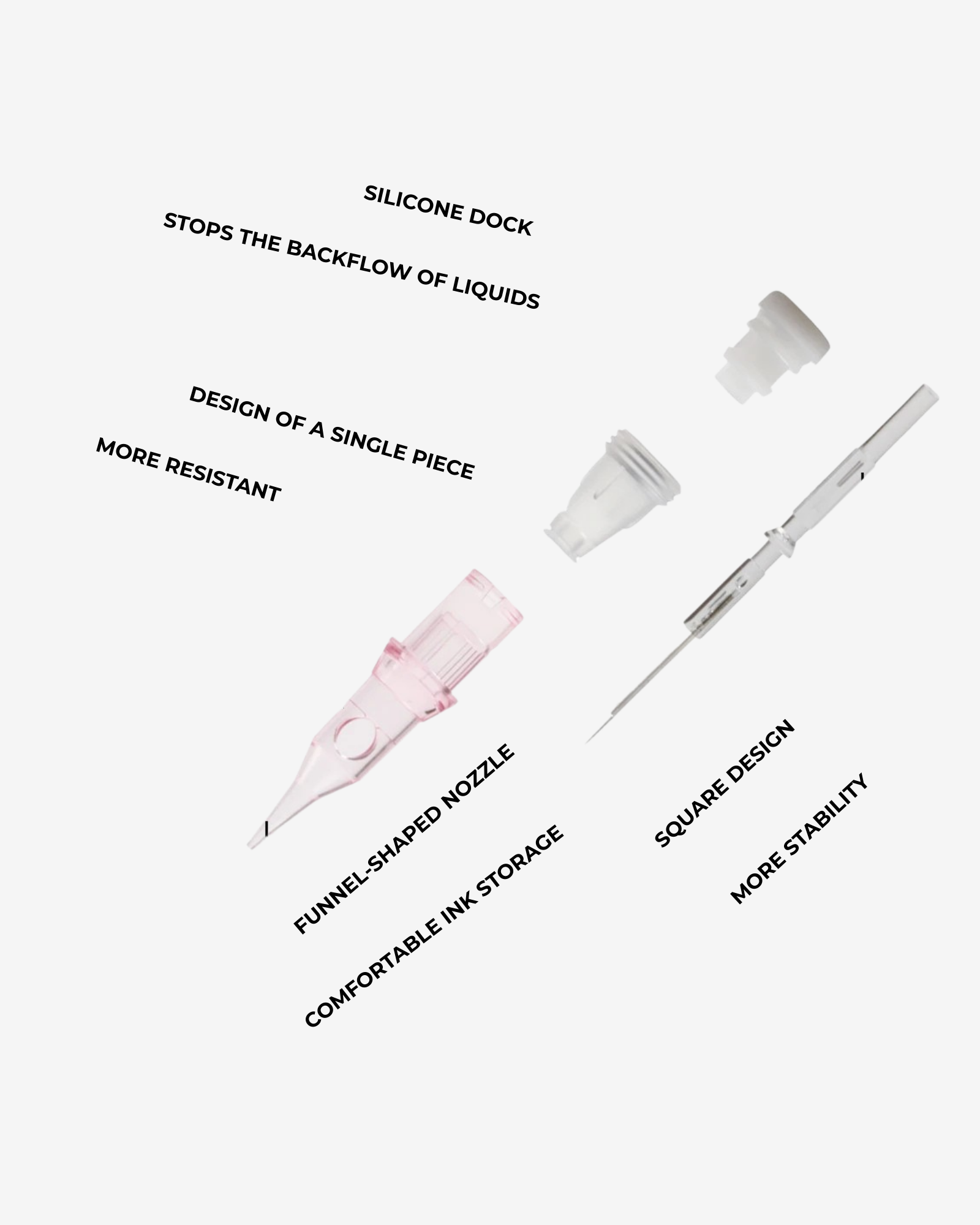 Mona Tattoo Cartridge Needles – 20pcs Pink