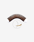 MIAFAUX Matte Brown Classic Lash Extensions 0.15 – 16 Lines | Best Matte Brown Lashes for Classic Sets