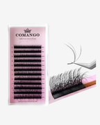 CoMango 3D Fluffy Camellia Lash Extensions LC LD Curl – Best Floral Volume Lashes for Dramatic Sets