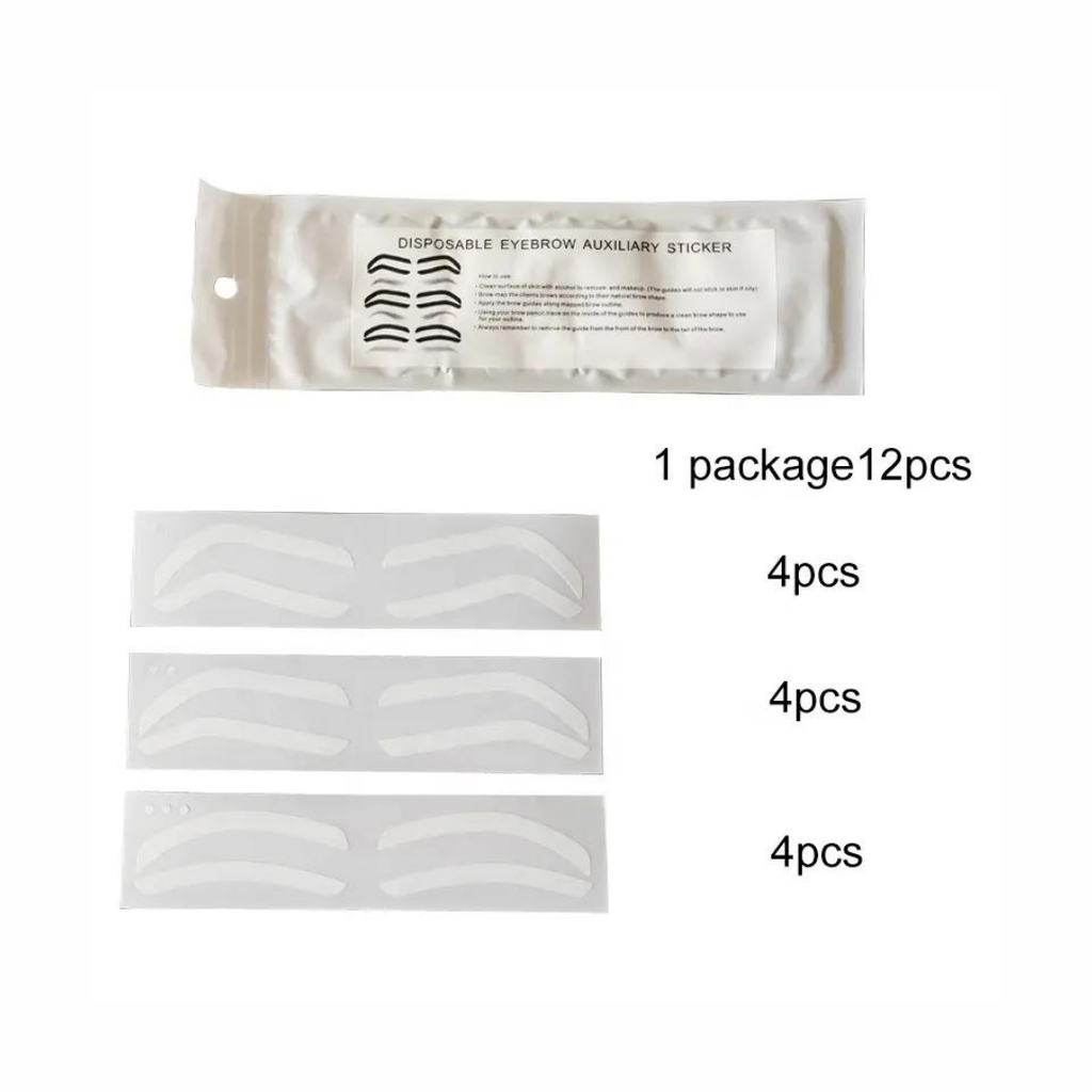 Brow Disposable Stencils 12 Sets