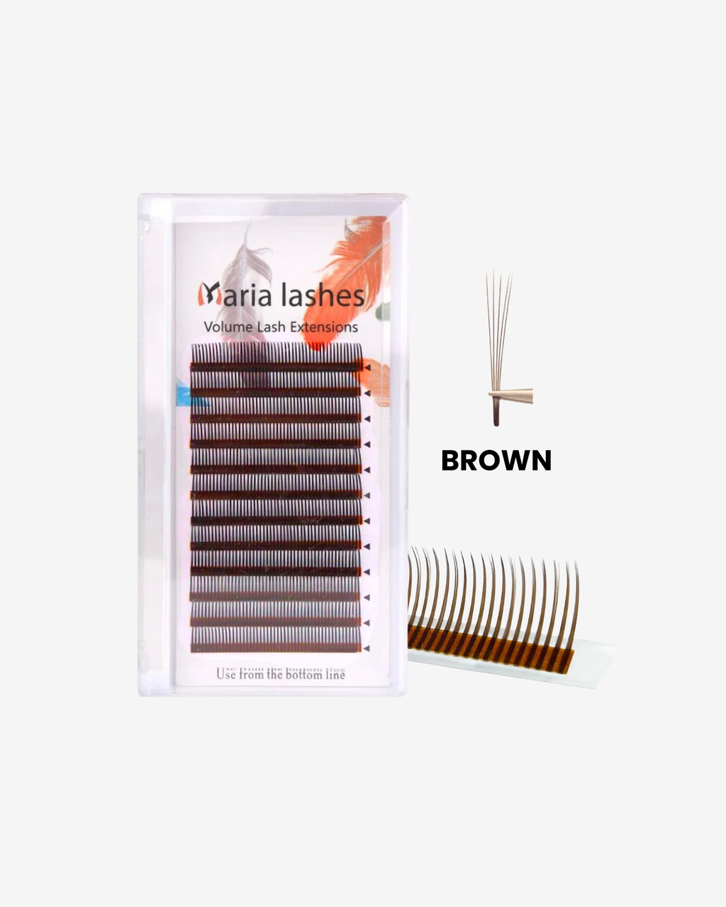 Maria Lashes 5D Closed Fan BROWN