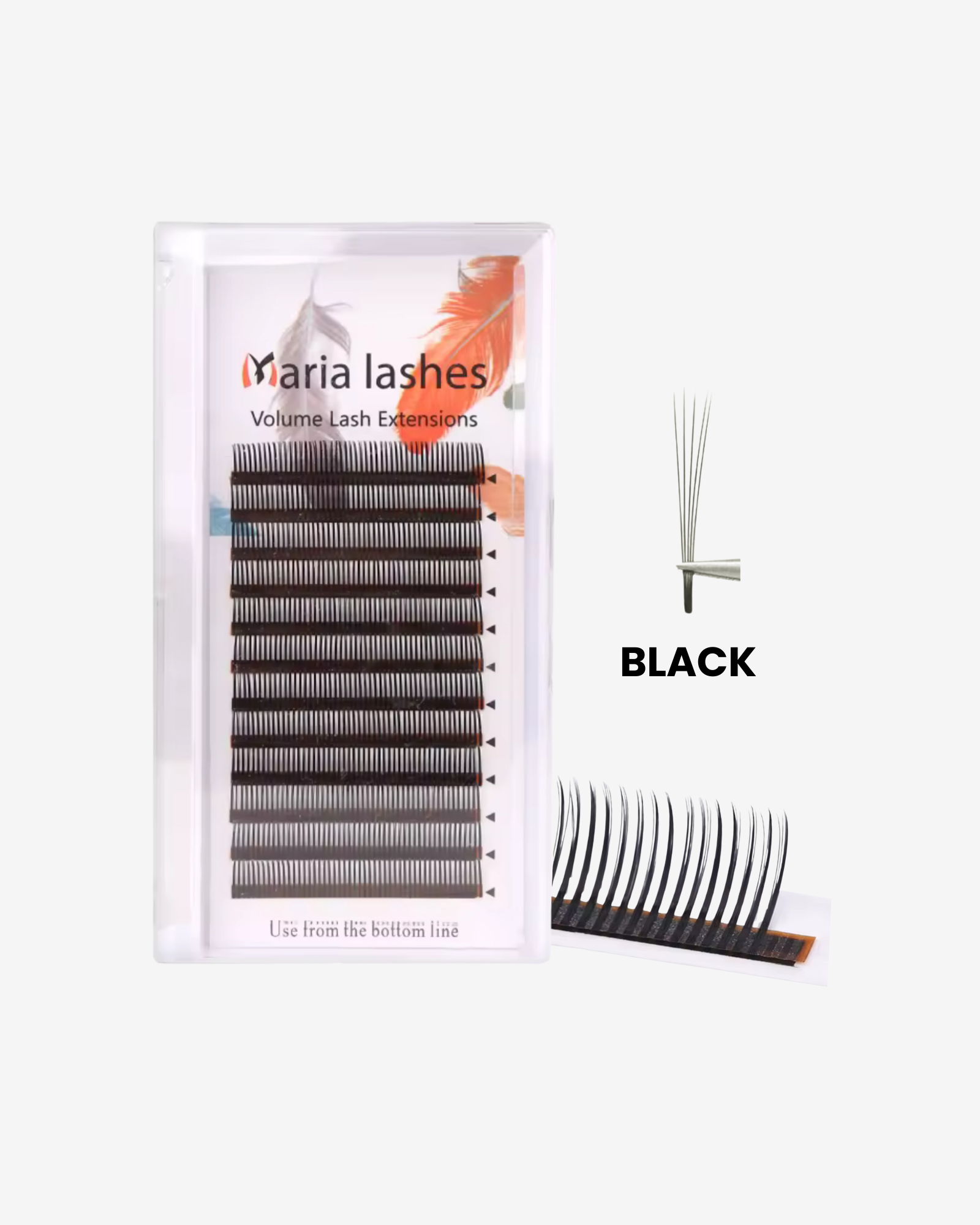 Maria Lashes 5D Closed Fan BLACK
