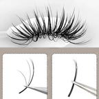 CoMango 3D Fluffy Camellia Lash Extensions LC LD Curl – Best Floral Volume Lashes for Dramatic Sets