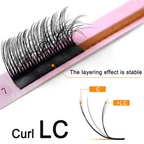 CoMango 3D Fluffy Camellia Lash Extensions LC LD Curl – Best Floral Volume Lashes for Dramatic Sets