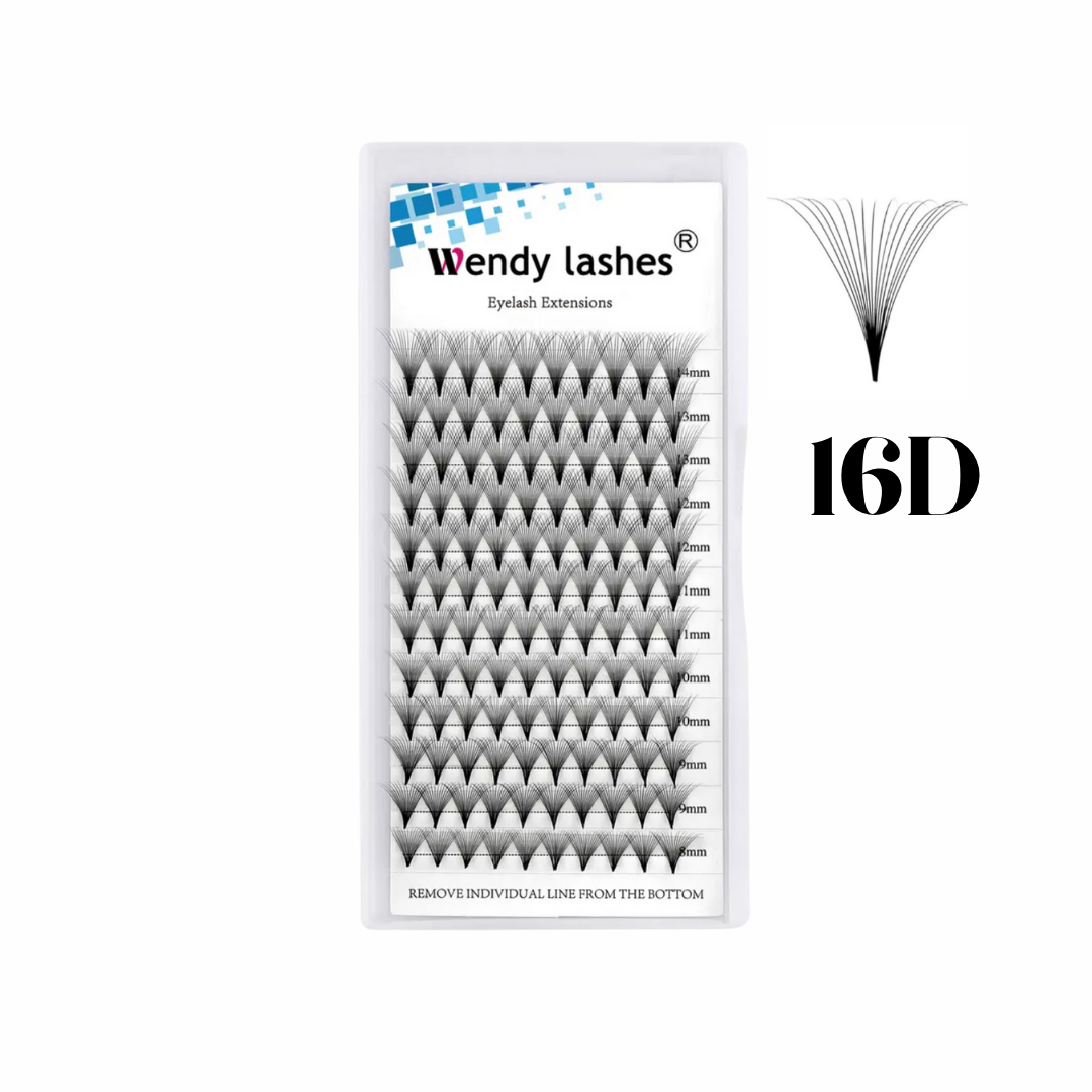 Wendy Lashes packaging with 16D label on a white background