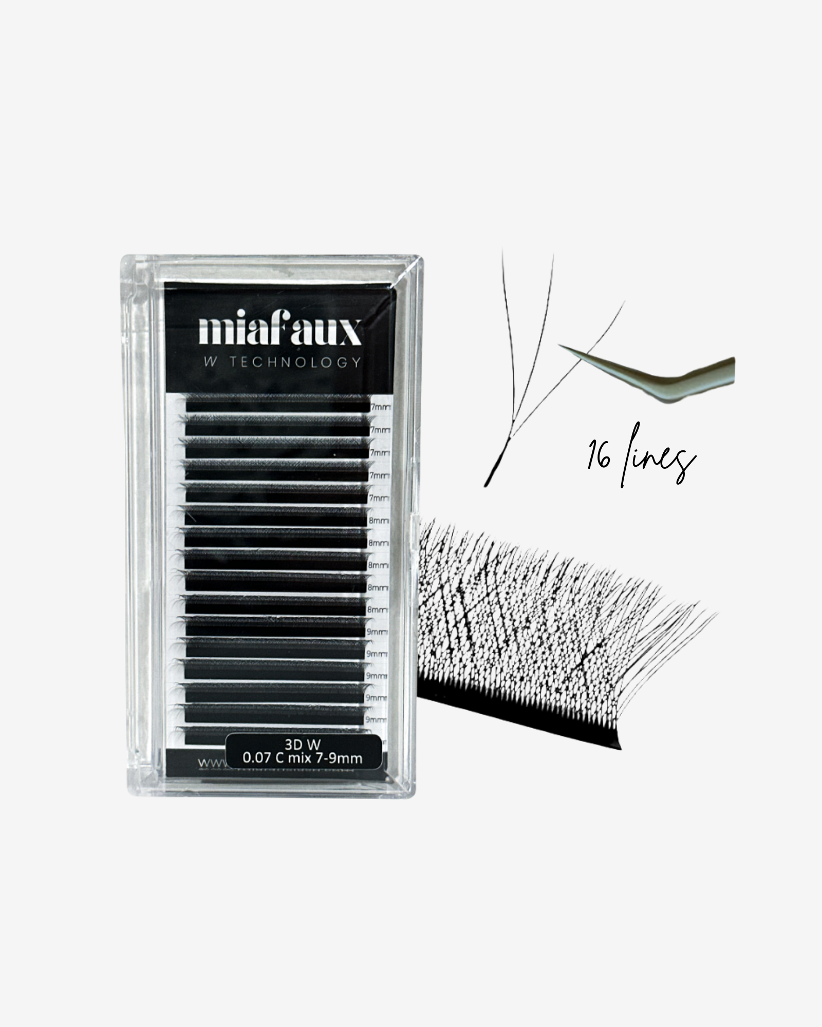 MIAFAUX Technology Lashes 3D 16 Lines